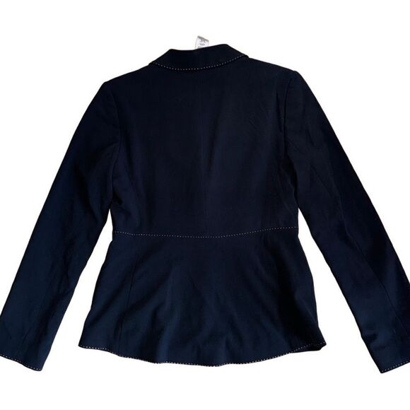 [NWT] Max Studio Black w/ White Stich Threading Blazer - Size 2 - Picture 8 of 10